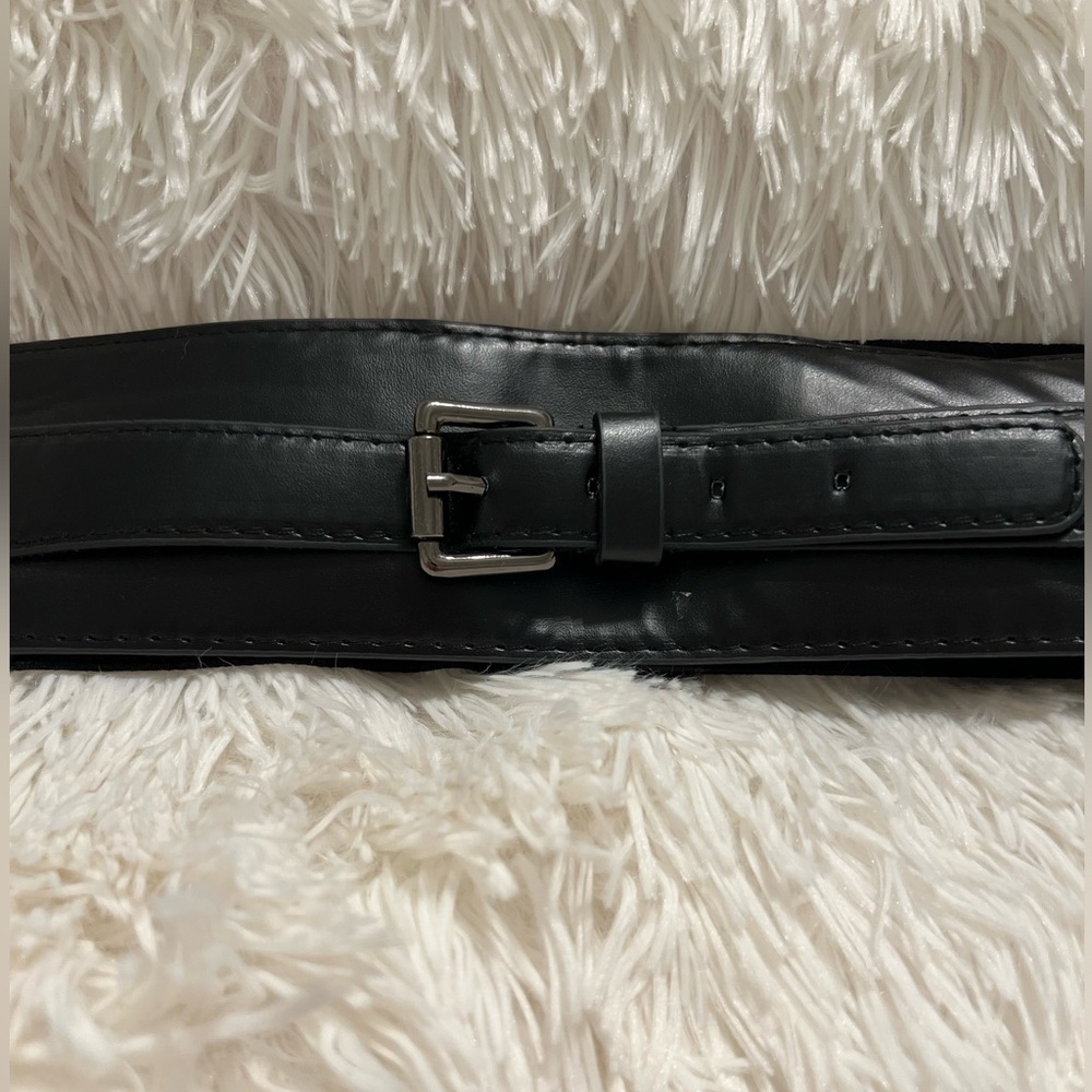 Black Belt with Silver Buckle
